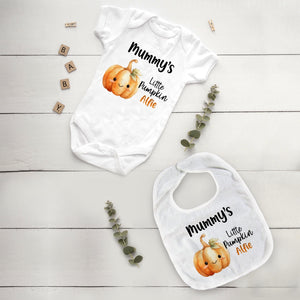 Mummy's Little Pumpkin Baby Vest & Bib