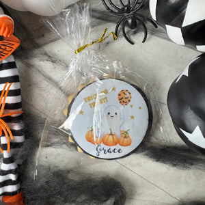 Personalised Cute Ghost Halloween Biscuit