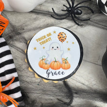 Load image into Gallery viewer, Personalised Cute Ghost Halloween Biscuit
