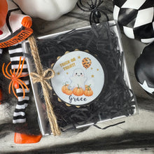 Load image into Gallery viewer, Personalised Cute Ghost Halloween Biscuit
