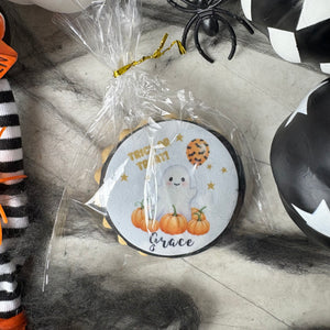 Personalised Cute Ghost Halloween Biscuit