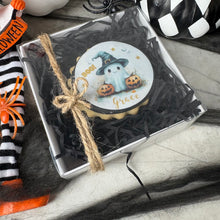Load image into Gallery viewer, Personalised Spooky Cute Ghost Halloween Biscuit
