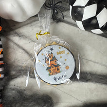 Load image into Gallery viewer, Personalised Halloween Haunted House Biscuit
