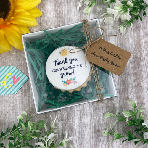 Personalised Thank You Teacher Iced Biscuit-The Persnickety Co