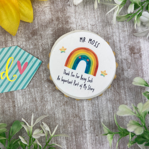 Personalised Thank You Rainbow Iced Biscuit-The Persnickety Co
