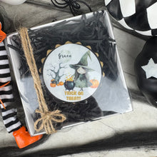 Load image into Gallery viewer, Personalised Cute Witch Halloween Biscuit
