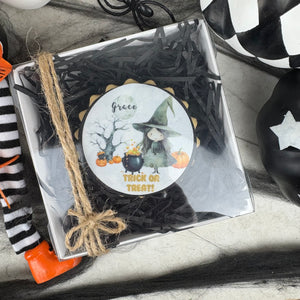 Personalised Cute Witch Halloween Biscuit