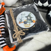 Load image into Gallery viewer, Personalised Cute Witch Halloween Biscuit
