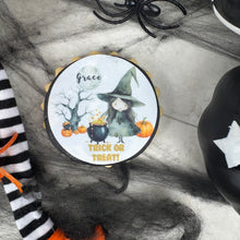 Load image into Gallery viewer, Personalised Cute Witch Halloween Biscuit
