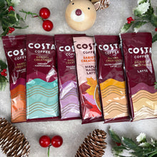 Load image into Gallery viewer, Personalised Teacher Christmas Coffee Letterbox Gift – Costa Coffee Sachets &amp; Gingerbread Biscuits
