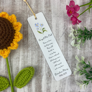Forget Me Not Bookmark