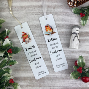 Personalised Robin Bookmark