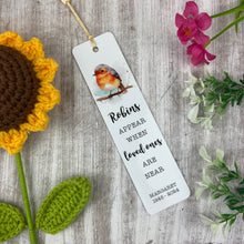 Load image into Gallery viewer, Personalised Robin Bookmark
