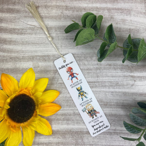 Personalised Superhero Bookmark