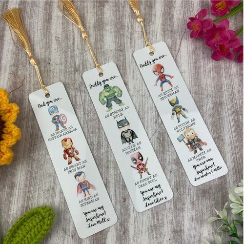 Personalised Superhero Bookmark-The Persnickety Co