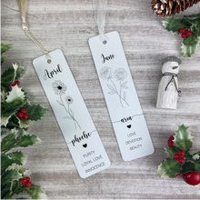 Load image into Gallery viewer, Personalised Birth Flower Bookmark-The Persnickety Co
