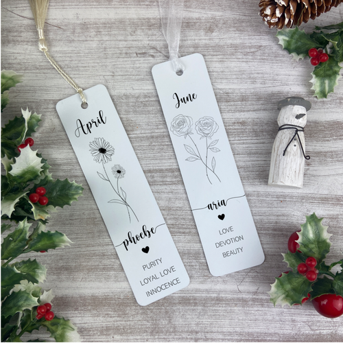 Personalised Birth Flower Bookmark-The Persnickety Co