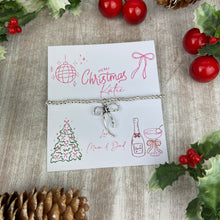 Load image into Gallery viewer, Whimsical Bow Christmas Bracelet
