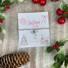Load image into Gallery viewer, Whimsical Bow Christmas Bracelet
