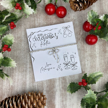 Load image into Gallery viewer, Whimsical Bow Christmas Beaded Bracelet
