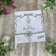 Load image into Gallery viewer, Whimsical Bow Birthday Bracelet
