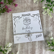 Load image into Gallery viewer, Whimsical Bow 16th Birthday Bracelet
