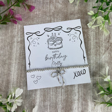 Load image into Gallery viewer, Whimsical Bow 16th Birthday Bracelet
