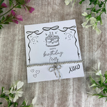 Load image into Gallery viewer, Whimsical Bow 16th Birthday Bracelet

