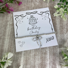 Load image into Gallery viewer, Whimsical Bow 18th Birthday Bracelet
