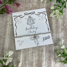 Load image into Gallery viewer, Whimsical Bow 18th Birthday Bracelet
