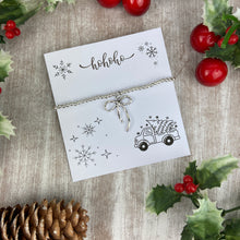 Load image into Gallery viewer, Whimsical Bow HoHoHo Christmas Bracelet

