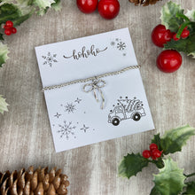 Load image into Gallery viewer, Whimsical Bow HoHoHo Christmas Bracelet
