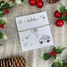 Load image into Gallery viewer, Whimsical Bow HoHoHo Christmas Bracelet
