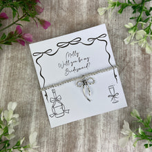 Load image into Gallery viewer, Whimsical Bow Bridesmaid Proposal Bracelet
