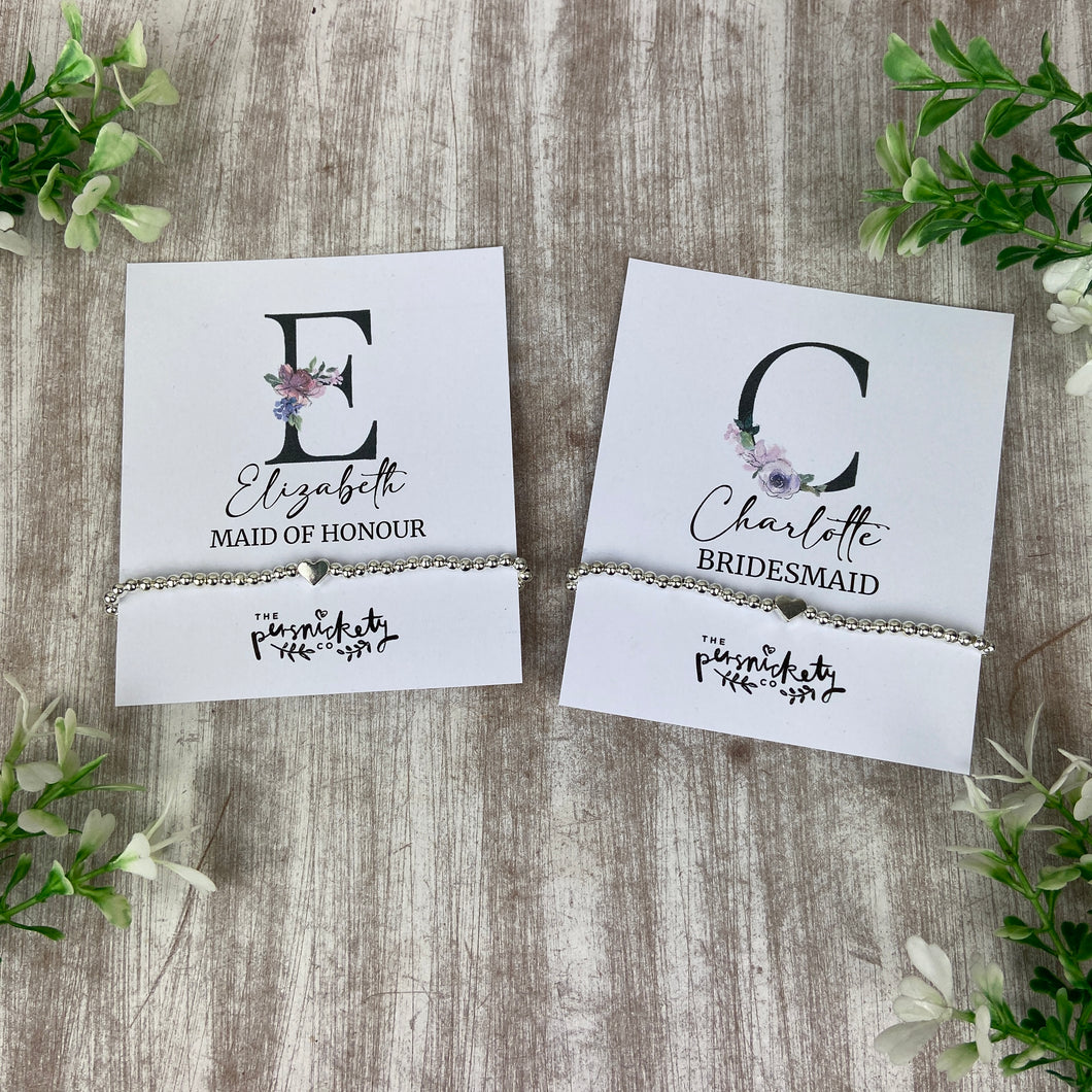 Personalised Bridesmaid Bracelets-The Persnickety Co