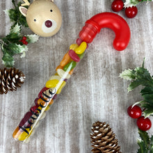 Load image into Gallery viewer, Personalised Candy Cane Tube with Jelly Beans
