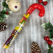 Load image into Gallery viewer, Personalised Candy Cane Tube with Jelly Beans
