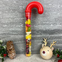Load image into Gallery viewer, Personalised Candy Cane Tube with Jelly Beans

