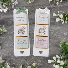 Load image into Gallery viewer, Personalised Botanical Wedding Favours - Vintage Wedding Car
