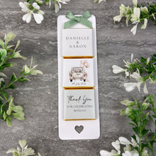 Load image into Gallery viewer, Personalised Botanical Wedding Favours - Vintage Wedding Car

