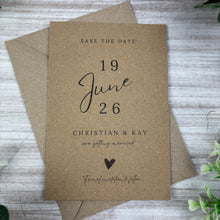 Load image into Gallery viewer, Rustic Kraft Save the Date Cards
