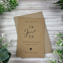 Load image into Gallery viewer, Rustic Kraft Save the Date Cards
