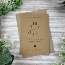 Load image into Gallery viewer, Rustic Kraft Save the Date Cards
