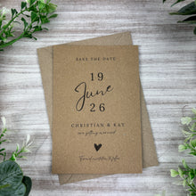 Load image into Gallery viewer, Rustic Kraft Save the Date Cards
