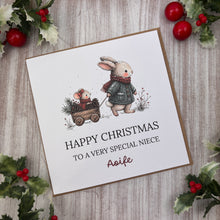 Load image into Gallery viewer, Personalised Christmas Card for Niece
