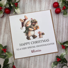 Load image into Gallery viewer, Personalised Christmas Card for Granddaughter
