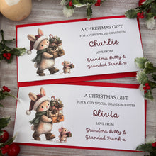 Load image into Gallery viewer, Personalised Christmas Bunny Money Wallet
