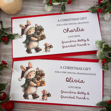 Load image into Gallery viewer, Personalised Christmas Bunny Money Wallet
