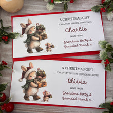 Load image into Gallery viewer, Personalised Christmas Bunny Money Wallet
