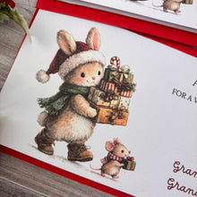 Load image into Gallery viewer, Personalised Christmas Bunny Money Wallet
